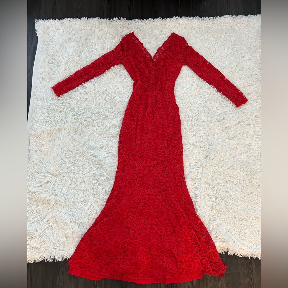 Mermaid lace long dress